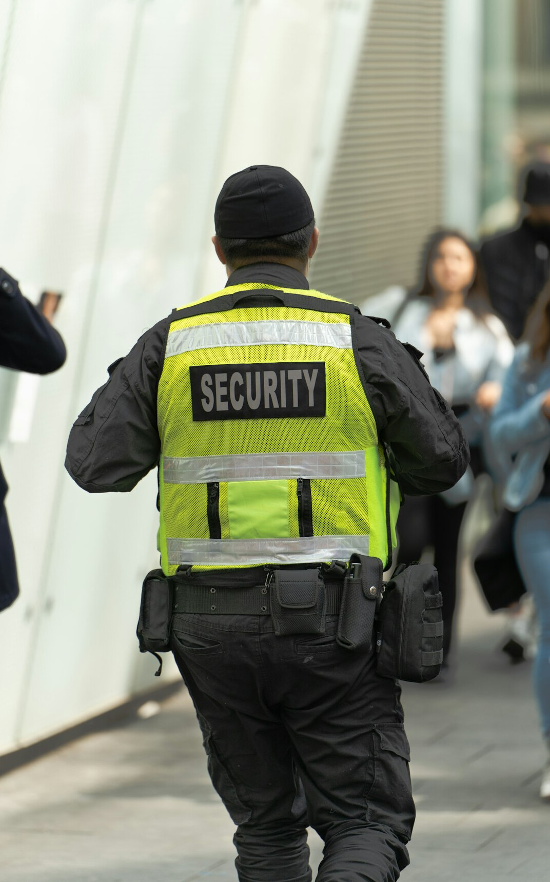 security guard stopping shoplifter